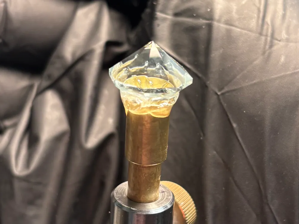 Polished glass crown