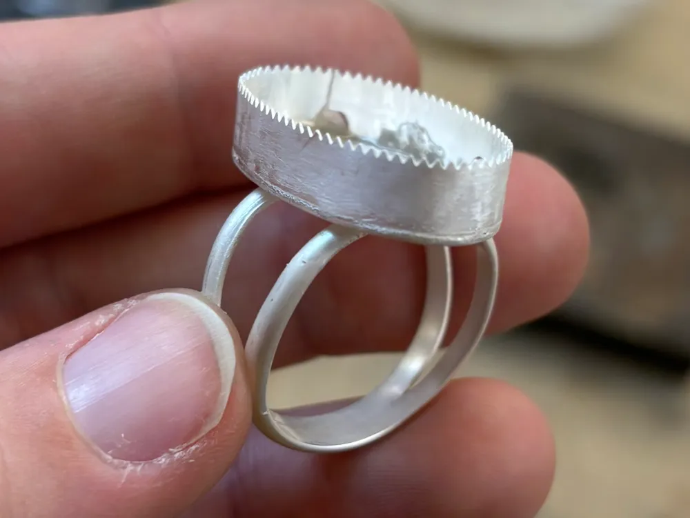 Ring Shank saoldered to back plate