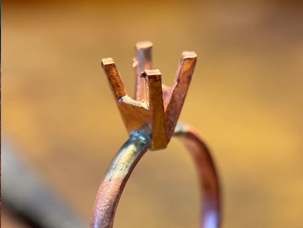 attaching ring head to setting
